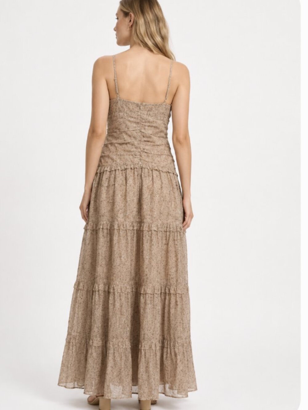Storia Floral Tiered Maxi Dress | Tencel Blend | Size L - NWT - Picture 2 of 2